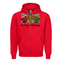Red Merry Christmas Paws Zipper Hoodie - Bettercallsaul