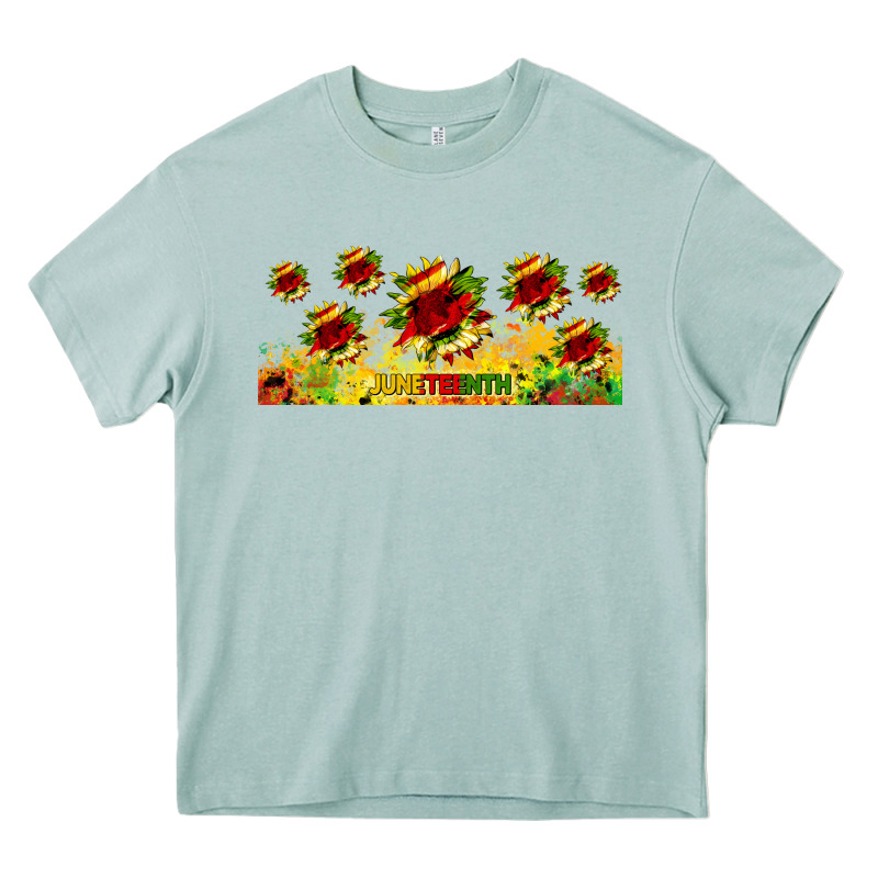 Juneteenth Sunflowers Libbey Glass Heavy Core Tee by HRA Design Shop | Teevron