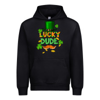 Black lucky dude St. Patricks Day Urban Hoodie - FaDigitalArtStudio