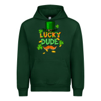 Forest Green lucky dude St. Patricks Day Urban Hoodie - FaDigitalArtStudio