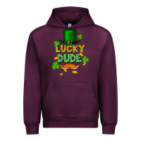 Mauve Wine lucky dude St. Patricks Day Urban Hoodie - FaDigitalArtStudio
