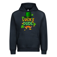 Navy lucky dude St. Patricks Day Urban Hoodie - FaDigitalArtStudio