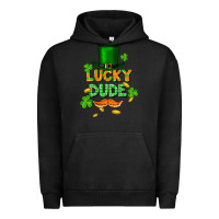 Pigment Black lucky dude St. Patricks Day Urban Hoodie - FaDigitalArtStudio