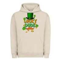 Pigment French Oak lucky dude St. Patricks Day Urban Hoodie - FaDigitalArtStudio