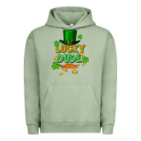 Pigment Oil Green lucky dude St. Patricks Day Urban Hoodie - FaDigitalArtStudio