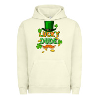 Pigment Pistachio lucky dude St. Patricks Day Urban Hoodie - FaDigitalArtStudio