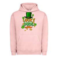 Pigment Salmon lucky dude St. Patricks Day Urban Hoodie - FaDigitalArtStudio