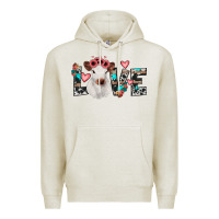 Oatmeal Heather calf love Premium Hoodie - JahusDesignShop