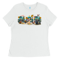 White western farm trucks farm animals Ladies Tee - FaDigitalArtStudio
