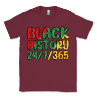 Burgundy black history Classic Tee - MaliasSmallBusiness