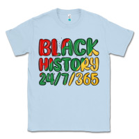 Dusty Blue black history Classic Tee - MaliasSmallBusiness