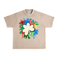 French Oak st patricks day shamrock autism Urban Heavy Tee - MaliasSmallBusiness