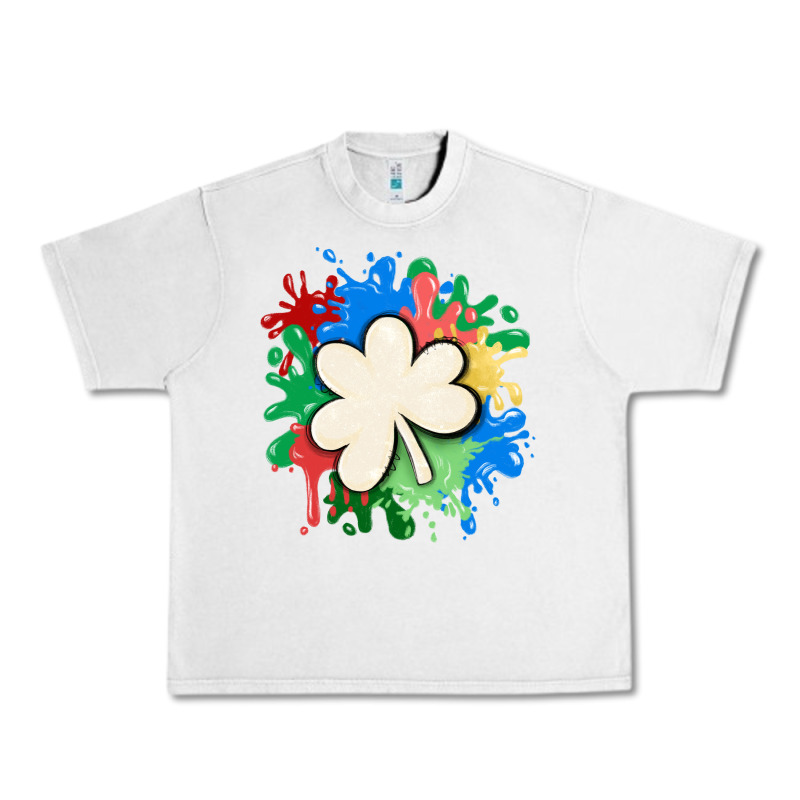 St Patricks Day Shamrock Autism Urban Heavy Tee by MaliasSmallBusiness | Teevron
