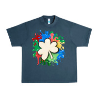Midnight Navy st patricks day shamrock autism Urban Heavy Tee - MaliasSmallBusiness