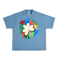Pebble Blue st patricks day shamrock autism Urban Heavy Tee - MaliasSmallBusiness