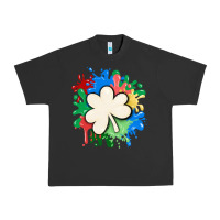 Pigment Black st patricks day shamrock autism Urban Heavy Tee - MaliasSmallBusiness