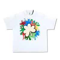 White st patricks day shamrock autism Urban Heavy Tee - MaliasSmallBusiness