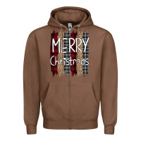 Merry Christmas Leopard Print Zipper Hoodie | Teevron