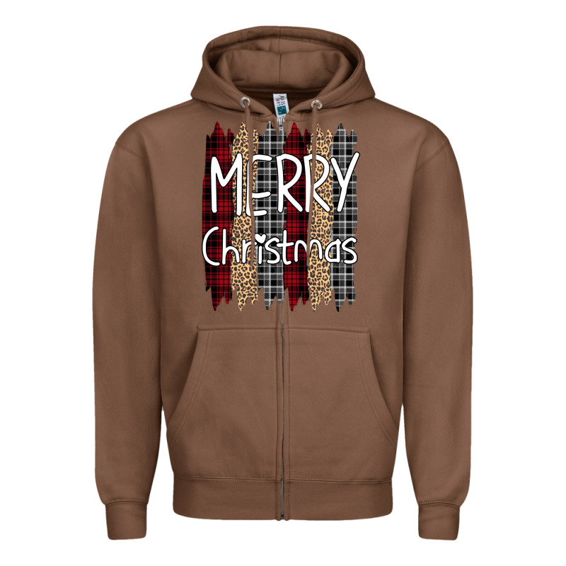 Merry Christmas Leopard Print Zipper Hoodie by Bettercallsaul | Teevron