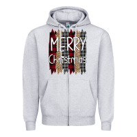 Heather Grey merry christmas leopard print Zipper Hoodie - Bettercallsaul