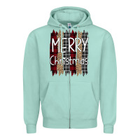 Seafoam merry christmas leopard print Zipper Hoodie - Bettercallsaul