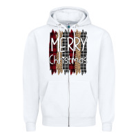 White merry christmas leopard print Zipper Hoodie - Bettercallsaul