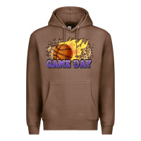 Chestnut game day basketball leopard flames fireball Premium Hoodie - HowdyJamesFarm