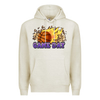 Game Day Basketball Leopard Flames Fireball Premium Hoodie | Teevron