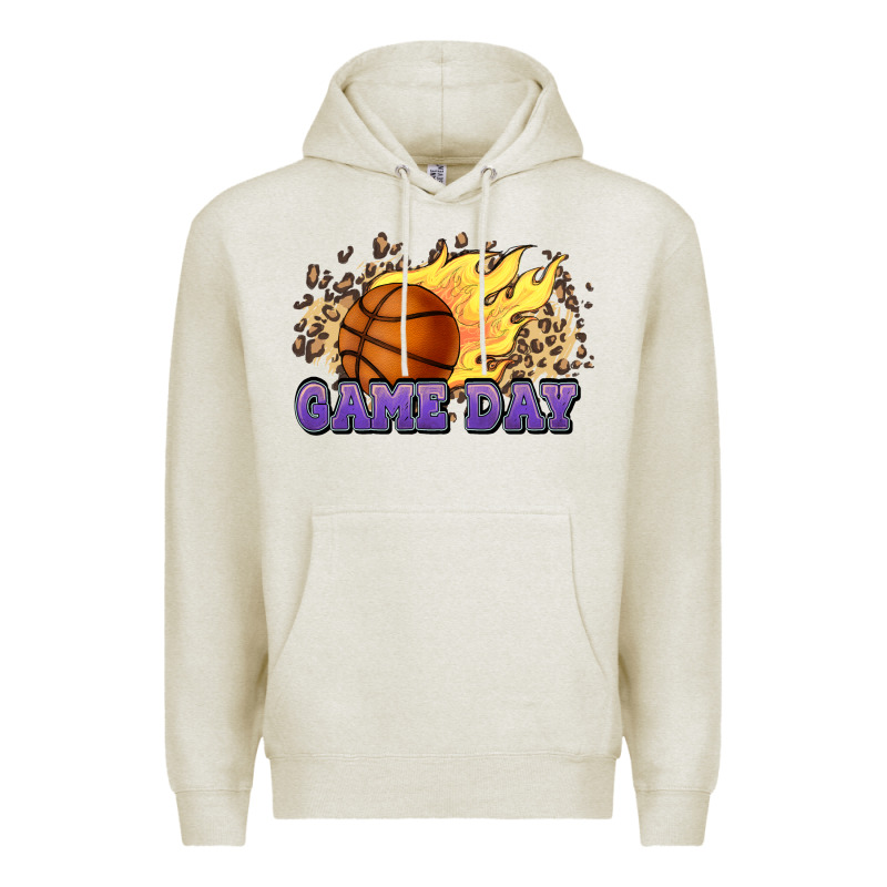 Game Day Basketball Leopard Flames Fireball Premium Hoodie by HowdyJamesFarm | Teevron