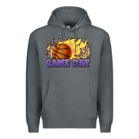 Rock game day basketball leopard flames fireball Premium Hoodie - HowdyJamesFarm