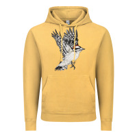 Vintage Mustard Flying Downy Woodpecker Vintage Hoodie - LillyAllenDesigns