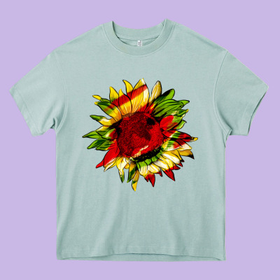 Juneteenth Sunflower Heavy Core Tee Designed By Hra Design Shop