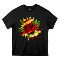 Black juneteenth sunflower Heavy Core Tee - HRA Design Shop
