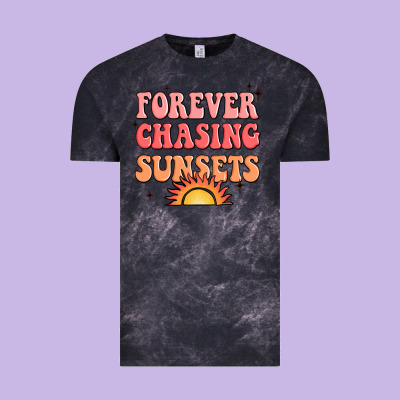 Forever Chasing Sunsets Vintage Tee Designed By Jahusdesignshop