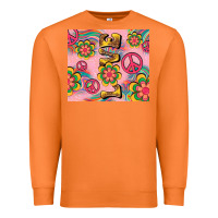 Carrot peace love hippie daisy Premium Sweatshirt - TumblerDesignByShophia