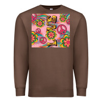 Chestnut peace love hippie daisy Premium Sweatshirt - TumblerDesignByShophia