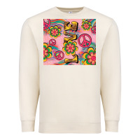 Sandshell peace love hippie daisy Premium Sweatshirt - TumblerDesignByShophia