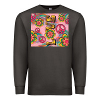 Smoke peace love hippie daisy Premium Sweatshirt - TumblerDesignByShophia