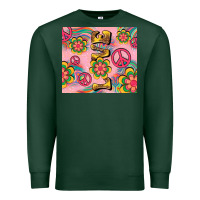 Sports Green peace love hippie daisy Premium Sweatshirt - TumblerDesignByShophia