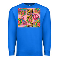 True Royal peace love hippie daisy Premium Sweatshirt - TumblerDesignByShophia