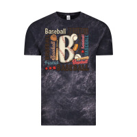 Cloud Black baseball Vintage Tee - MaliasSmallBusiness