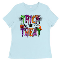 Baby Blue trick or treat Ladies Tee - RacoonDesign