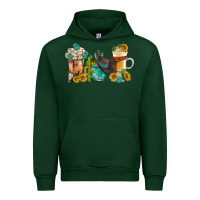 Forest Green western coffee cups with sunflower and gemstone bbs Urban Hoodie - BundleAndBundleShop
