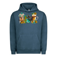 Pigment Midnight Navy western coffee cups with sunflower and gemstone bbs Urban Hoodie - BundleAndBundleShop