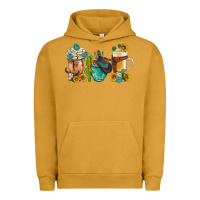 Pigment Peanut Butter western coffee cups with sunflower and gemstone bbs Urban Hoodie - BundleAndBundleShop