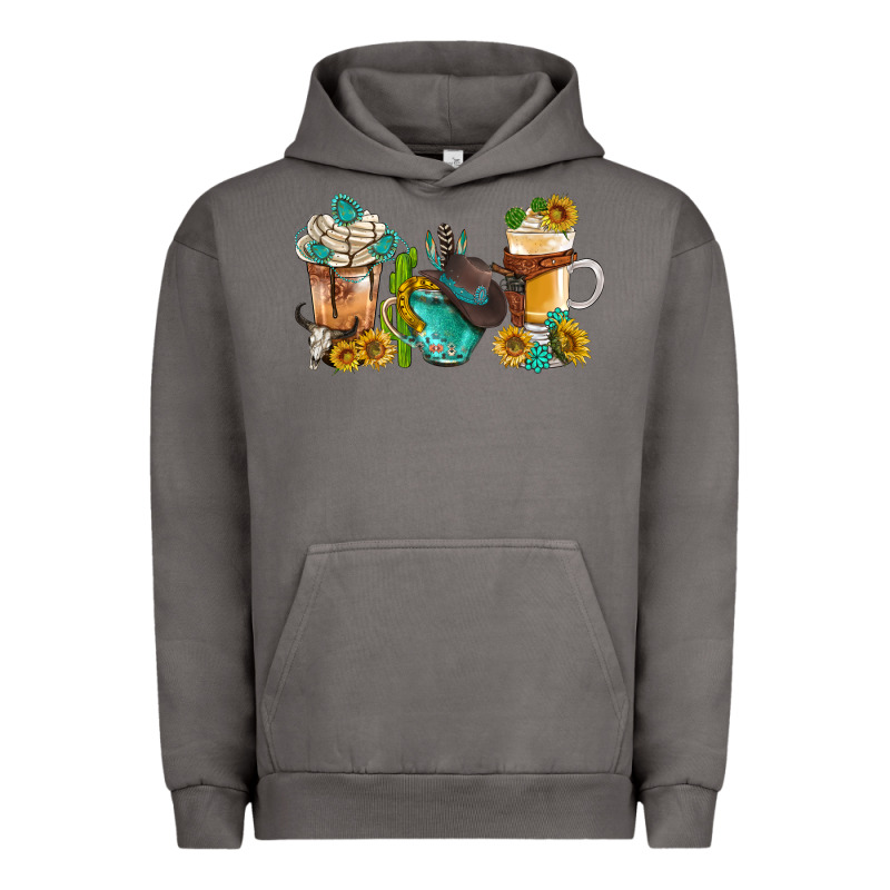 Western Coffee Cups With Sunflower And Gemstone Bbs Urban Hoodie by BundleAndBundleShop | Teevron