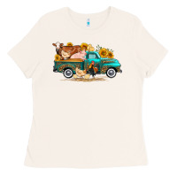 Bone western farm truck farm animals Ladies Tee - FaDigitalArtStudio