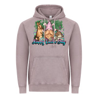 Vintage Zinc Gnome Bunny Happy Eater Day Vintage Hoodie - NancyCooperArtShop