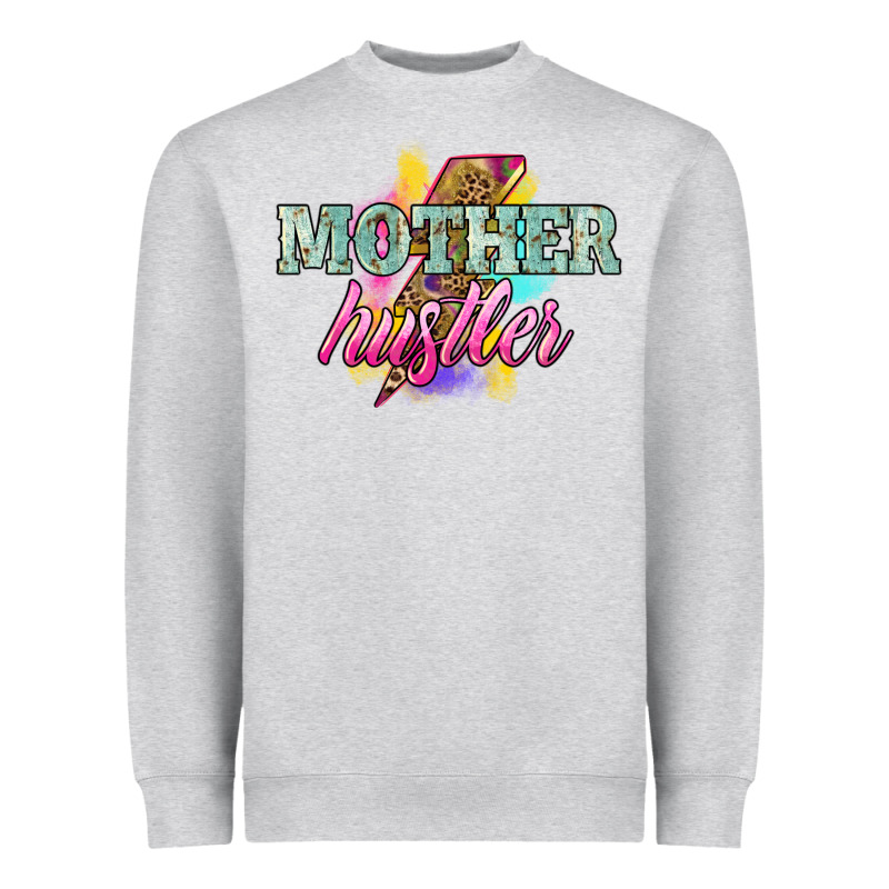 Mother Hustler Lightning Bolt Heavyweight Sweatshirt by NancyCooperArtShop | Teevron