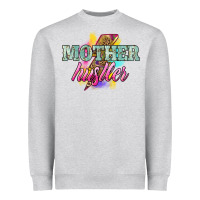 Heather Grey mother hustler lightning bolt Heavyweight Sweatshirt - NancyCooperArtShop